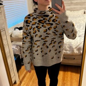 ASOS leopard sweater oversized